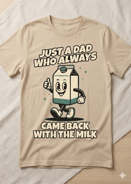 dad came back - milk carton